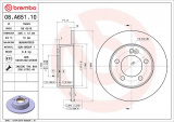 Brzdový kotouč BREMBO 08.A651.10