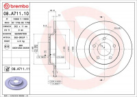Brzdový kotouč BREMBO 08.A711.10