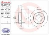 Brzdový kotouč BREMBO 08.5639.20 - MITSUBISHI