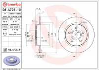 Brzdový kotouč BREMBO 08.A725.10