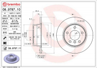 Brzdový kotouč BREMBO 08.9787.10 - BMW