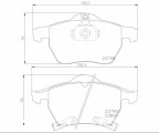 Sada brzdových destiček BREMBO P71007 - SAAB