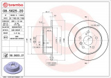 Brzdový kotouč BREMBO 08.5625.20 - TOYOTA