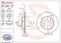 Brzdový kotouč BREMBO 09.5457.10 - ROVER