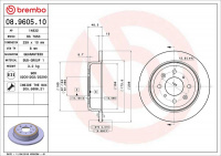 Brzdový kotouč BREMBO 08.9605.10