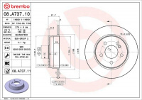 Brzdový kotouč BREMBO 08.A737.10