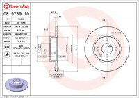 Brzdový kotouč BREMBO 08.9739.10 - OPEL