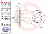 Brzdový kotouč BREMBO 09.5285.10 - HONDA