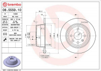 Brzdový kotouč BREMBO 08.5559.10 - OPEL