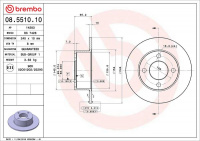 Brzdový kotouč BREMBO 08.5510.10 - AUDI
