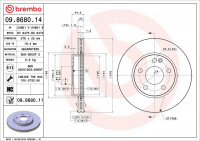 Brzdový kotouč BREMBO 09.8680.11
