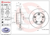 Brzdový kotouč BREMBO 09.D580.11 - PORSCHE