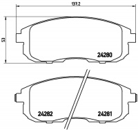Sada brzdových destiček BREMBO P23126
