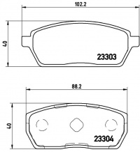 Sada brzdových destiček BREMBO P79017 - SUZUKI Sada brzdových destiček BREMBO P79017 - SUZUKI