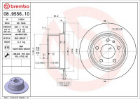 Brzdový kotouč BREMBO 08.9556.10 - BMW Brzdový kotouč BREMBO 08.9556.10 - BMW