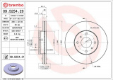 Brzdový kotouč BREMBO 09.5254.20 - NISSAN