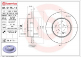 Brzdový kotouč BREMBO 08.9175.10 - MERCEDES-BENZ