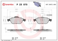 Sada brzdových destiček BREMBO P23075 - ALFA ROMEO