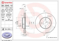 Brzdový kotouč BREMBO 09.C543.11 - NISSAN Brzdový kotouč BREMBO 09.C543.11 - NISSAN