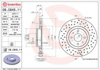 Brzdový kotouč BREMBO 09.C645.11 - ABARTH