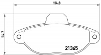 Sada brzdových destiček BREMBO P23054 - FIAT