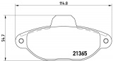 Sada brzdových destiček BREMBO P23054 - FIAT