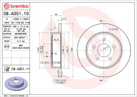 Brzdový kotouč BREMBO 08.A351.11