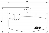 Sada brzdových destiček BREMBO P83059 - LEXUS Sada brzdových destiček BREMBO P83059 - LEXUS