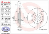 Brzdový kotouč BREMBO 09.6843.21 - ALFA ROMEO