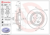 Brzdový kotouč BREMBO 09.C941.11 - MERCEDES-BENZ