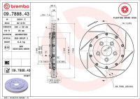 Brzdový kotouč BREMBO 09.7888.43 Brzdový kotouč BREMBO 09.7888.43