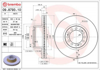 Brzdový kotouč BREMBO 09.8793.10