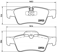 Sada brzdových destiček BREMBO P50064 - MERCEDES-BENZ
