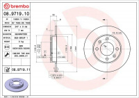 Brzdový kotouč BREMBO 08.9719.11
