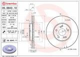 Brzdový kotouč BREMBO 09.8840.10