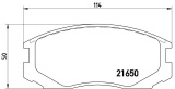 Sada brzdových destiček BREMBO P54015 - DAIHATSU, MITSUBISHI