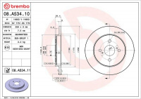 Brzdový kotouč BREMBO 08.A534.11