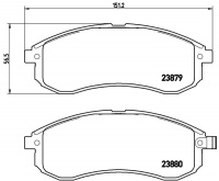 Sada brzdových destiček BREMBO P54033 - MITSUBISHI Sada brzdových destiček BREMBO P54033 - MITSUBISHI