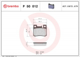 Sada brzdových destiček BREMBO P50012 - MERCEDES-BENZ