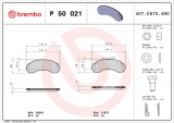 Sada brzdových destiček BREMBO P50021 - MERCEDES-BENZ
