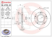 Brzdový kotouč BREMBO 08.A730.20