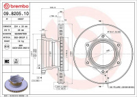 Brzdový kotouč BREMBO 09.8205.10 - MERCEDES-BENZ