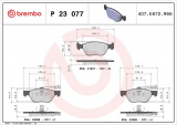Sada brzdových destiček BREMBO P23077 - ALFA ROMEO, FIAT, LANCIA