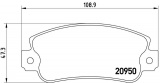 Sada brzdových destiček BREMBO P23021 - FIAT, SEAT