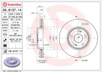 Brzdový kotouč BREMBO 09.8137.14 - RENAULT