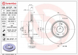 Brzdový kotouč BREMBO 09.8137.14 - RENAULT