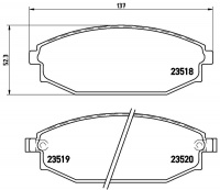 Sada brzdových destiček BREMBO P54027 - HYUNDAI