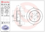 Brzdový kotouč BREMBO 08.A114.20 - HYUNDAI, KIA