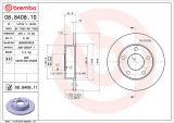 Brzdový kotouč BREMBO 08.8408.11