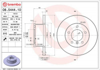 Brzdový kotouč BREMBO 08.5444.10 - MERCEDES-BENZ